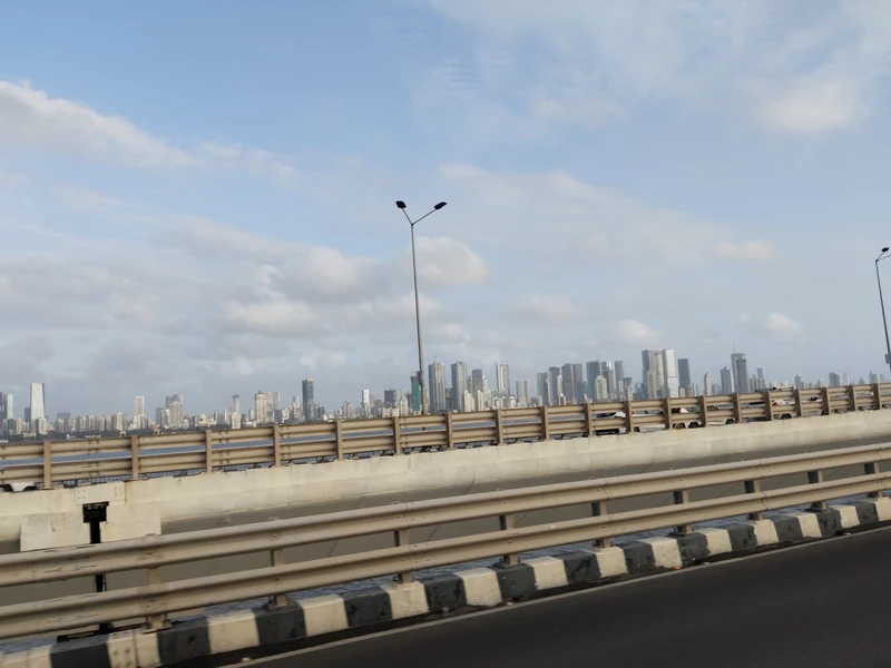 Mumbai skyline viewed from the Bandra-Worli Sea Link