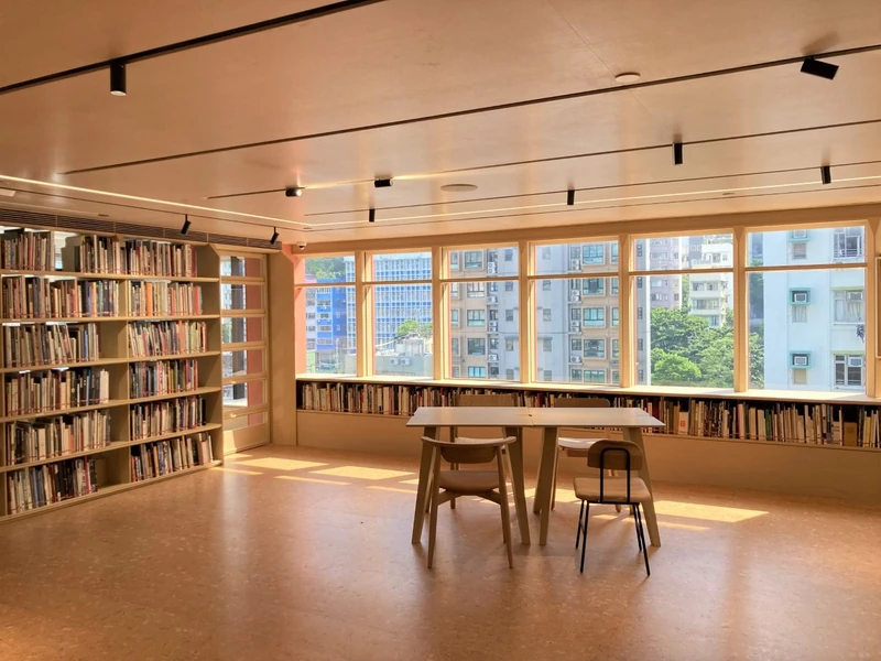 The reading room inside Asia Art Archive’s library in Hong Kong