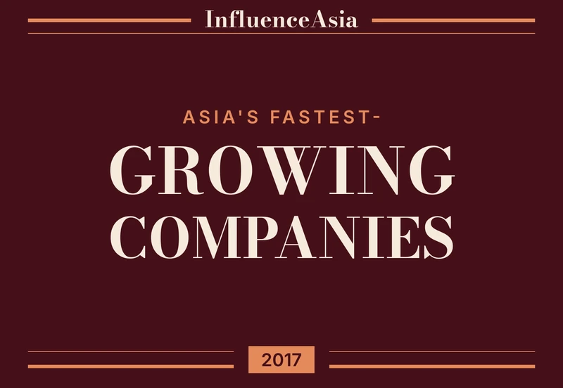 InfluenceAsia 50: Asia's Fastest-Growing Companies 2017 banner