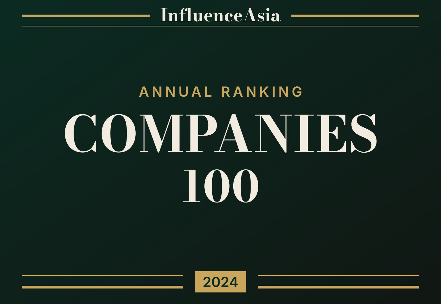 InfluenceAsia 2024 Companies 100 banner