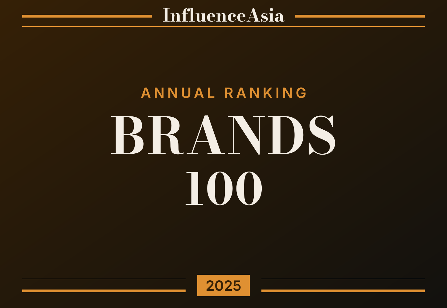 InfluenceAsia 2025 Brands 100 banner